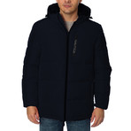 Polyester Puffer Bomber // Navy (M)