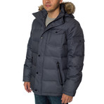 Outerwear W/ Fur Collar // Grey (L)