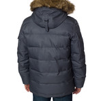 Outerwear W/ Fur Collar // Grey (L)