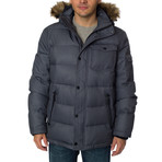 Outerwear W/ Fur Collar // Grey (L)