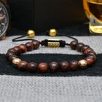 8mm Red Tiger Eye Pull-Closure