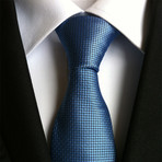 Patterned Silk Tie // Blue