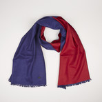 Lotus Double Scarf // Blue Paprika Red 851
