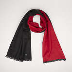 Lotus Double Scarf // Black + Paprika Red 818