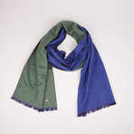 Lotus Double Scarf // Blue + Jungle Green 805