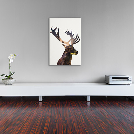 Deer In Forest (26"W x 18"H x 0.75"D)