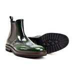 Luciano Chelsea Wing Brogue // Green + Coffee (Euro: 45)