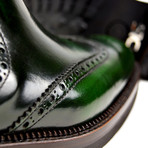 Luciano Chelsea Wing Brogue // Green + Coffee (Euro: 42)
