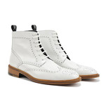 Colombo Ankle Wing Brogue // White (Euro: 46)