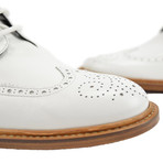 Colombo Ankle Wing Brogue // White (Euro: 42)