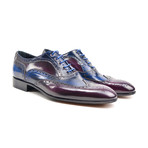Fred // Oxford Wing Brogue // Blue + Violet (Euro: 47)