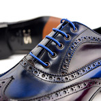 Fred // Oxford Wing Brogue // Blue + Violet (Euro: 44)
