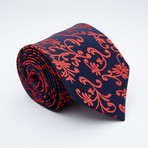 Hershel Silk Tie // Red + Navy Vines