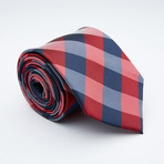 Harrison Silk Tie // Navy + Red