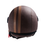 Striped Leather Helmet // Brown + Havana (21.3" Circumference // XS)