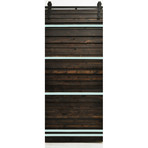 Line 'Em Up // Dark Chocolate + Pale Blue (36"W x 82"H)