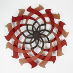 Lotus Hand Spun Kinetic Sculpture // Crimson + Chocolate