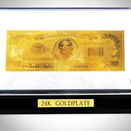 $1,000 Bill // 24K Gold-Plated Custom Table Top Display