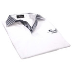 Amedeo Exclusive // Limited Edition Pique Polo // White Checkered (M)