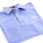 Amedeo Exclusive // Limited Edition Pique Polo // Light Blue Checkered (XL)