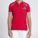 Short Sleeve Polo // Red + White Trim (S)