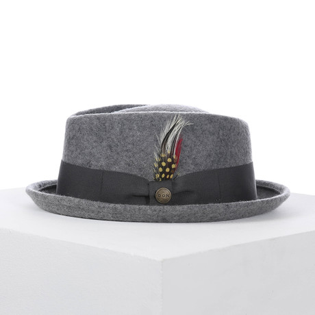 Jacques Grosgrain Diamond Hat // Grey Heather (S)