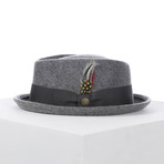 Jacques Grosgrain Diamond Hat // Grey Heather (L)