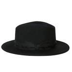 Indi Frayed Fedora // Black (XL)