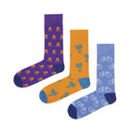 Prints Socks // Pack of 3 (Size 36-40)