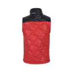 Patterned Winter Vest // Red + Black (L)
