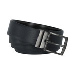 Giorgio Armani Textured Leather Belt // Black