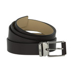 Armani Collezioni Pebble Leather Belt // Brown