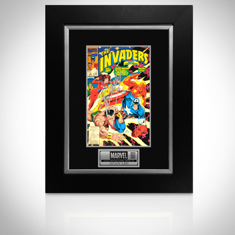 The Invaders: Avengers 30th Anniversary #1 // Stan Lee Signed // Custom Frame