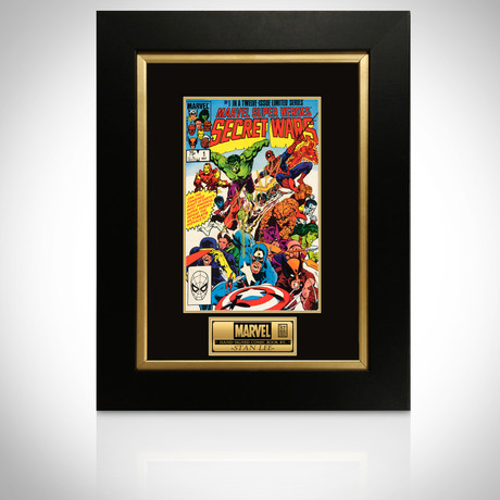 Marvel Secret Wars #1 // Stan Lee Signed // Custom Frame