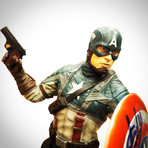 Captain America Bust Statue // Stan Lee Signed // Custom Museum Display