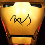 Iron Man Helmet // Signed By Stan Lee + Robert Downey Jr. // Custom Museum Display