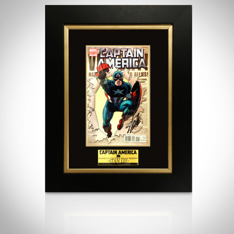Captain America #1 // Stan Lee Signed // Custom Frame