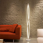 Twist LED Floor Lamp (Silver)