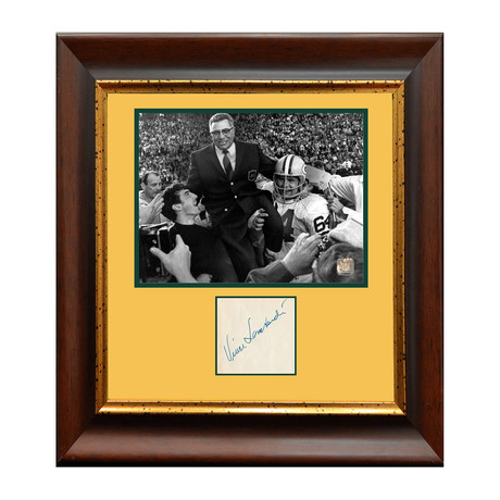 Vince Lombardi Signed Autograph Framed Display