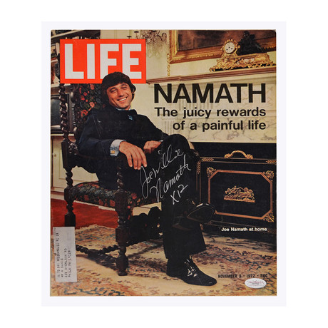 Joe Namath Signed Life Magazine