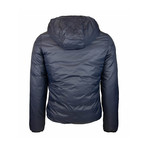 Reversible Hooded Puffer Jacket // Black + Storm (S)