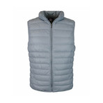 Zip Puffer Vest // Grey (L)