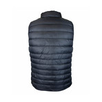 Zip Puffer Vest // Black (S)