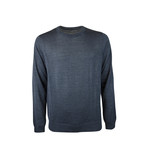 Elbow Patch Wool Sweater // Dark Melange (XL)