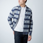 Long-Sleeve Yarn-Dyed Plaid Shirt // Aztec Blue (L)