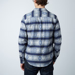Long-Sleeve Yarn-Dyed Plaid Shirt // Aztec Blue (M)