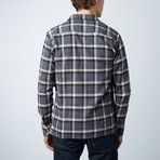 Long-Sleeve Yarn-Dyed Plaid Shirt // Charcoal + Tan (XL)