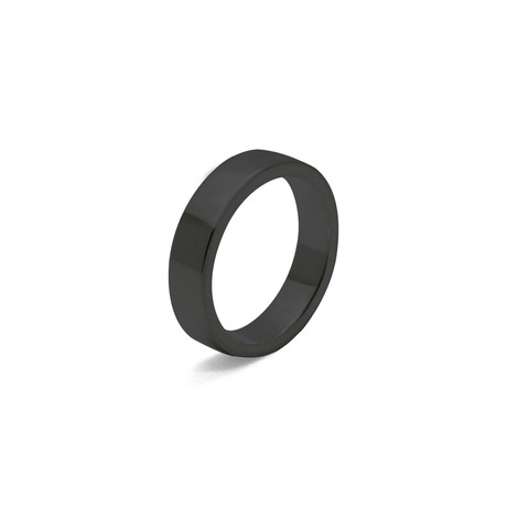 Basique Ring // Black Rhodium + Silver (Size 7)