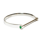 Vis a Vis Cuff // Silver + Emerald