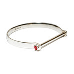 Vis a Vis Cuff // Silver + Ruby